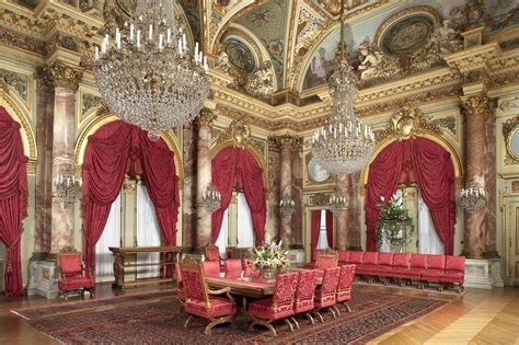 Dining Room at the Breakers mansion in Newport, Rhode Island, USA (1893). Newport County ...