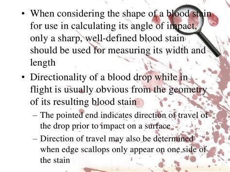 Blood spatter analysis ppt