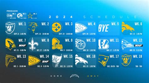 Chargers Schedule 2024 Home Games List - Aila Lorena