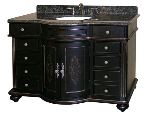 48 Black Bathroom Vanity : 48-inch Essa Vanity | Side Drawers Vanity ...