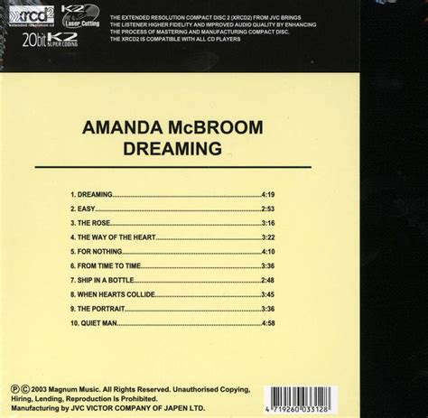 Club CD: Amanda McBroom - Dreaming