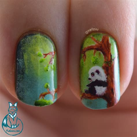 Cute Little Panda Nail Art | Nailzini: A Nail Art Blog