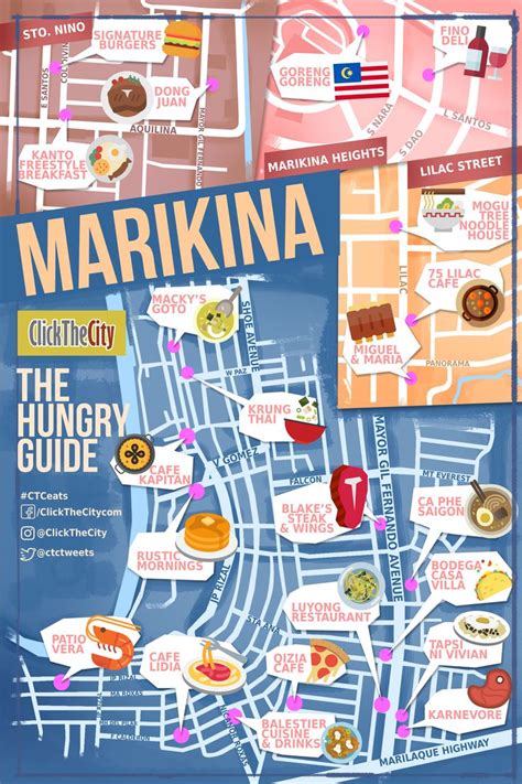 Marikina City Food Map (The Hungry Guide) in 2021 | Marikina, Food map ...