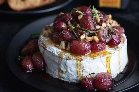 Baked Camembert with Balsamic Roasted Grapes, Walnuts & Honey | Taylor Pass Honey Co – Taylor ...