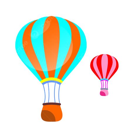 Hot Air Balloon Vector Hd Images, Cartoon Color Hot Air Balloon Element ...