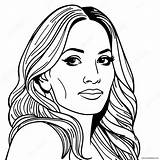 Jennifer Lopez Glamorous Portrait Coloring Page 48163 38074 sketch template