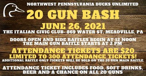 NW PA Gun Bash: Sat, Jun 26, 2021