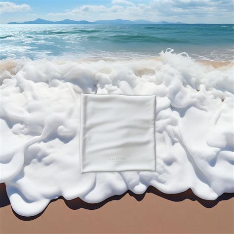 Premium AI Image | a white towel on the beach with the word quot on it