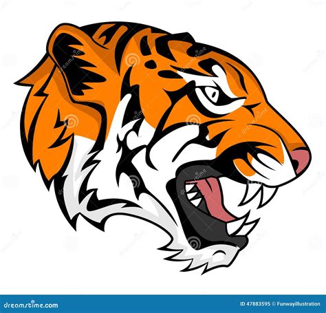 Tiger Roar Cartoon Vector | CartoonDealer.com #47883565