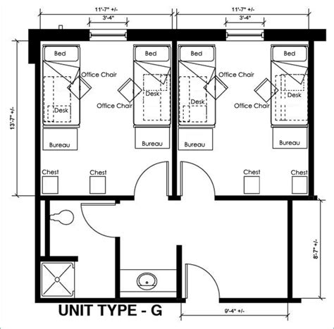 Cameron's Dorm Room Dimensions | University of arkansas, Dorm, Uark