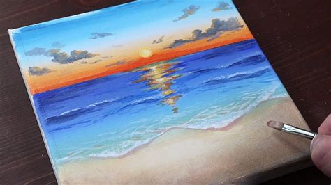 Sunrise / Easy acrylic painting for beginners / PaintingTutorial ...