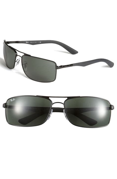 Ray-Ban Double Bridge 64mm Rectangular Sunglasses | Nordstrom