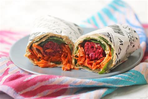 Rainbow Falafel and Hummus Wrap | Supper in the Suburbs