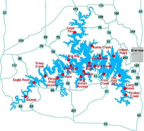 table rock lake fishing map | Brokeasshome.com