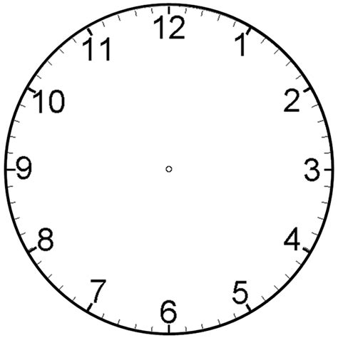 Analog Clock Face Template - ClipArt Best