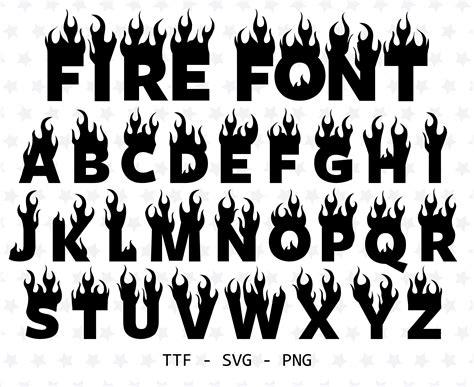 Flame Font TTF SVG PNG Fire Font Flame Font for Cricut - Etsy Ireland