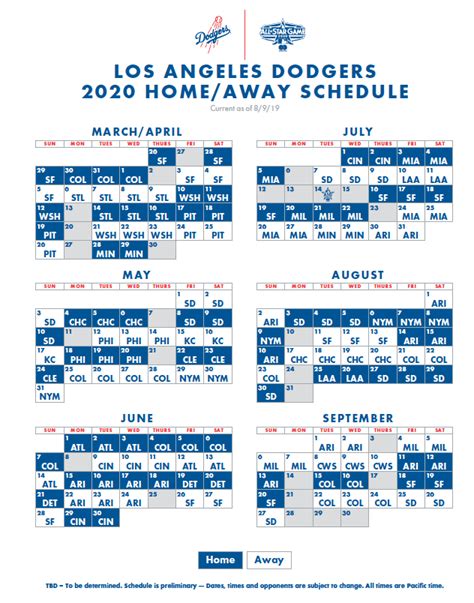 Dodgers 2022 Schedule Printable - Customize and Print