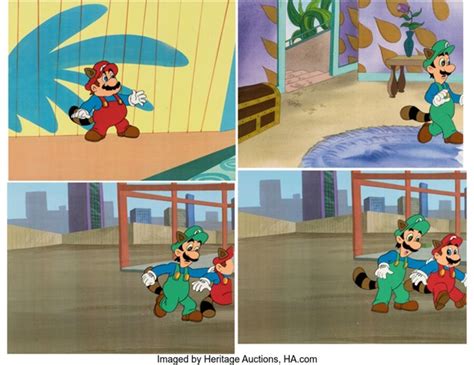 Adventures of Super Mario Bros. 3 Mario and Luigi Production Cel Group of 8 DIC, 1990. ... Total ...