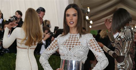 Photos: Arrivals on the Met Gala Red Carpet - Alessandra Ambrosio in Balmain. “Heavy and ...