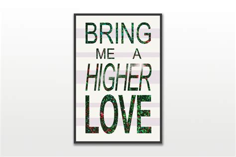 Bring Me a Higher Love Song Lyrics Original Poster Digital Download - Etsy