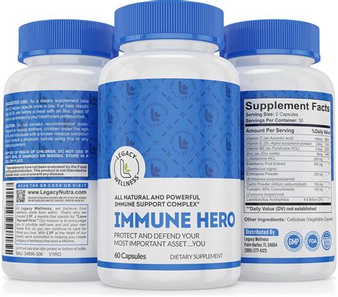 Amazon.com: Immune Hero Immune Support Supplement - Immune System Vitamins - Vitamin C, E, B6 ...