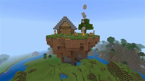 Floating island house : r/Minecraft