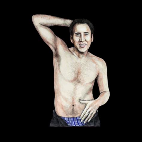 Nicolas Cage Nippleless - Nicholas Cage Funny Wall Art Print Nic Cage Funny Gift Fathers Day ...