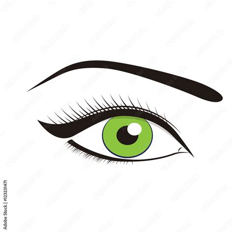 Beautiful green eyes Stock Vector | Adobe Stock