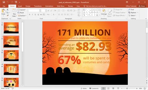 Animated Peek At Halloween PowerPoint Template