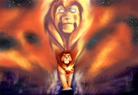 Simba and Mufasa by MyselfMasked on DeviantArt