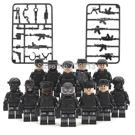 12pcs/set Legoingly Military SWAT Teams Figure Set City Police Weapon ...