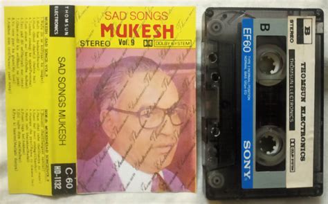 Sad Songs Mukesh vol 9 Hindi Film song Audio cassette - Tamil Audio CD, Tamil Vinyl Records ...