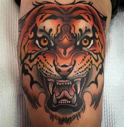 Top 15+ Neo Traditional Tiger Tattoo Designs | PetPress