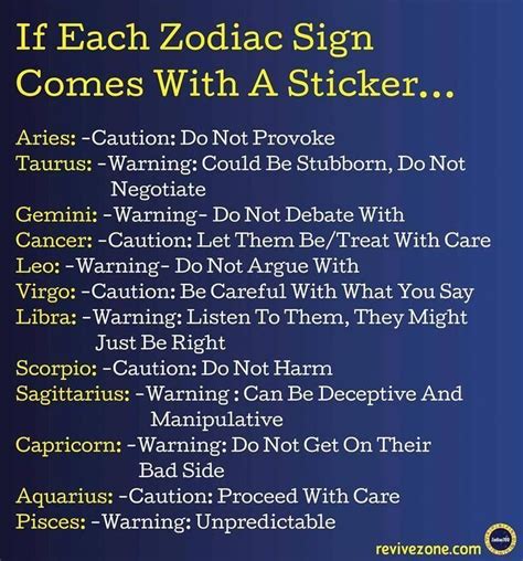 If Each Zodiac Sign Comes With A Sticker... | Zodiac signs funny, Zodiac signs, Zodiac