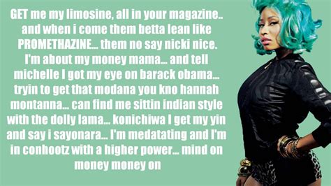 Nicki Minaj - Mind On My Money Lyrics - YouTube