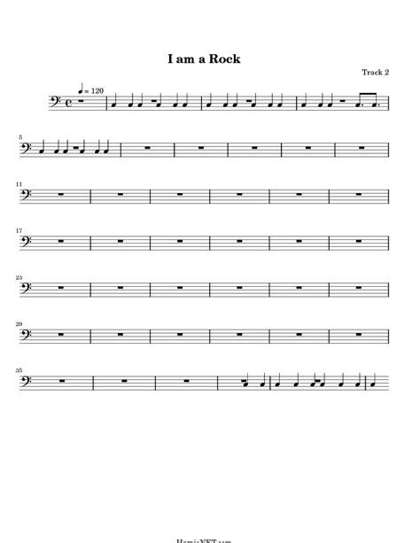 I am a Rock Sheet Music - I am a Rock Score • HamieNET.com