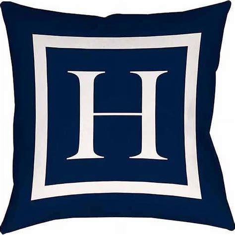 Thumbprintz Classic Block Monogram Decorative Pillow, Blue - Walmart.com