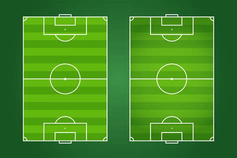 Football field flat design, Soccer field graphic illustration, Vector ...