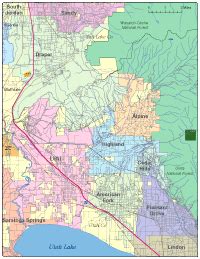 Editable Lehi, UT City Map - Illustrator / PDF | Digital Vector Maps