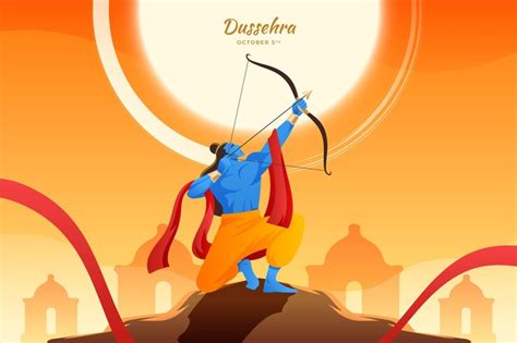 Free Vector | Gradient dussehra background