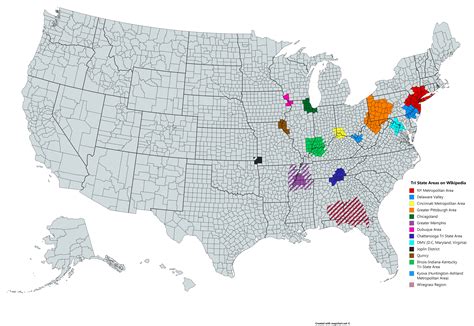 [OC] I mapped all the Tri-State Areas according to WIkipedia. [5400 x 3589] : r/MapPorn