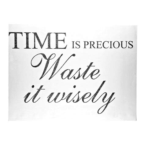 Time is Precious Wall Decal Sticker | Wall decal sticker, Wall decals, Words of wisdom