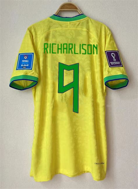 Richarlison Jersey Men's 2022 World Cup Brazil Soccer - Etsy Australia