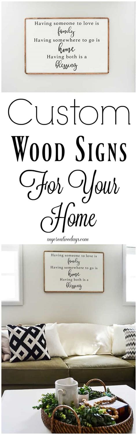 Custom Wood Signs - Our Family Room Sign - My Creative Days