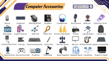 List of Computer Accessories Name with Picture • Englishan