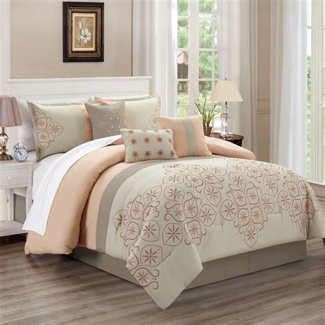 Bedding Paradise 7-Piece Luxury Embroidered Comforter Set - Walmart.com - Walmart.com