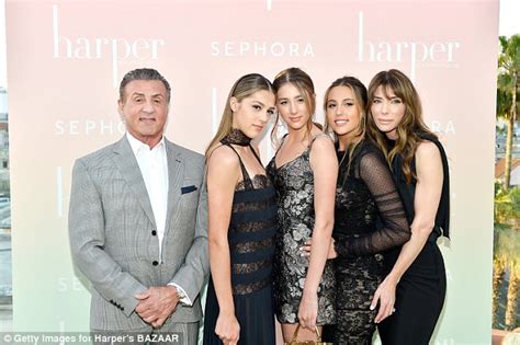 Sylvester Stallone poses with daughters on Instagram | Daily Mail Online