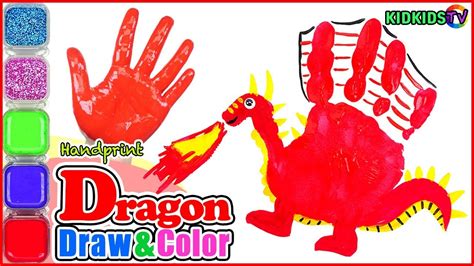 How to make Handprint Animal ⎮ Handprint dragon craft ⎮ Craft Idea ⎮ KIDKIDS TV #kids - YouTube