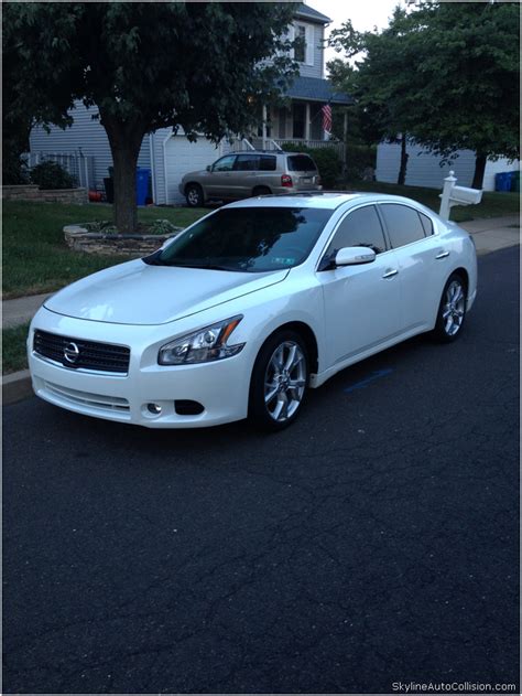 Nissan Maxima - white - skyline auto collision