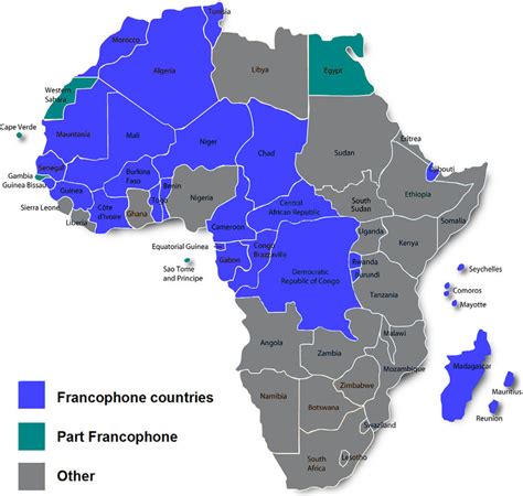 French Speaking Countries In Africa Map - Windy Kakalina